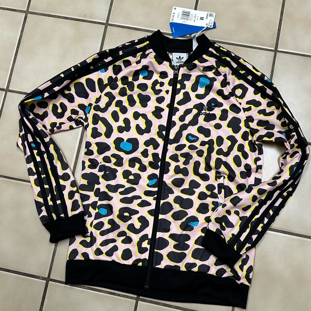 NWT Adidas Originals Firebird Leopard Track Jacket